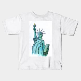 Queen Of Liberty Digital Enhanced Kids T-Shirt